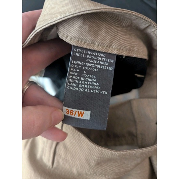 Hawke & Co Shorts Mens 36 Tan Hybrid Performance Tech Golf Outdoors Chino Zipper - Picture 8 of 12